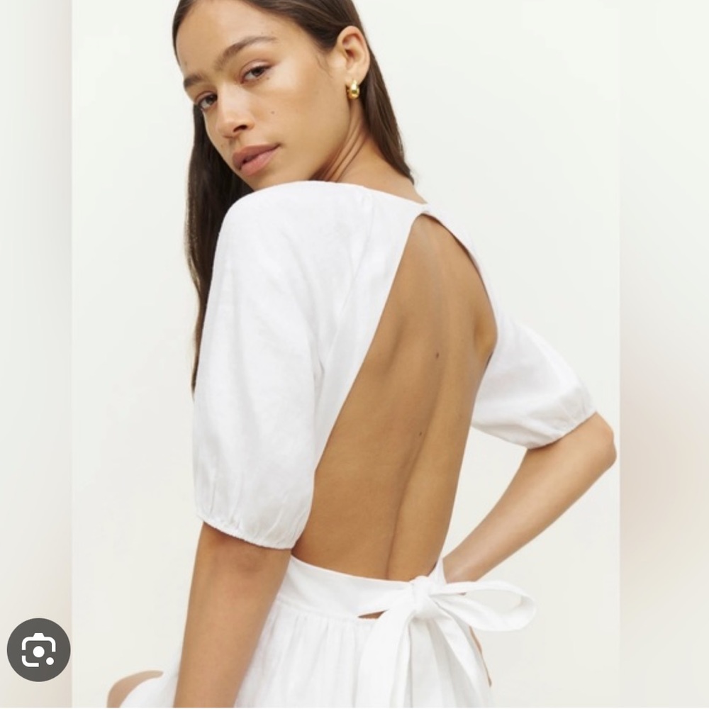 WHITE Irwin Linen Reformation Dress